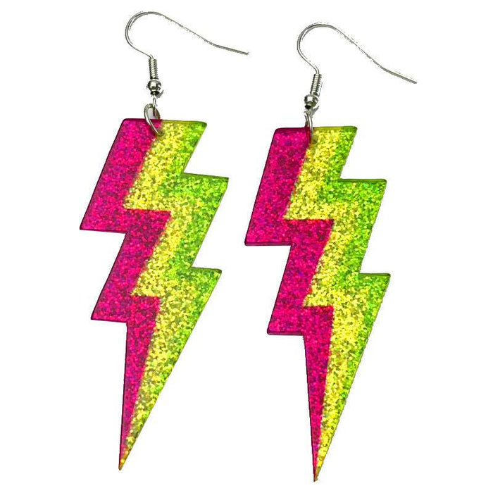 Fluorescent Acrylic Radio Earrings