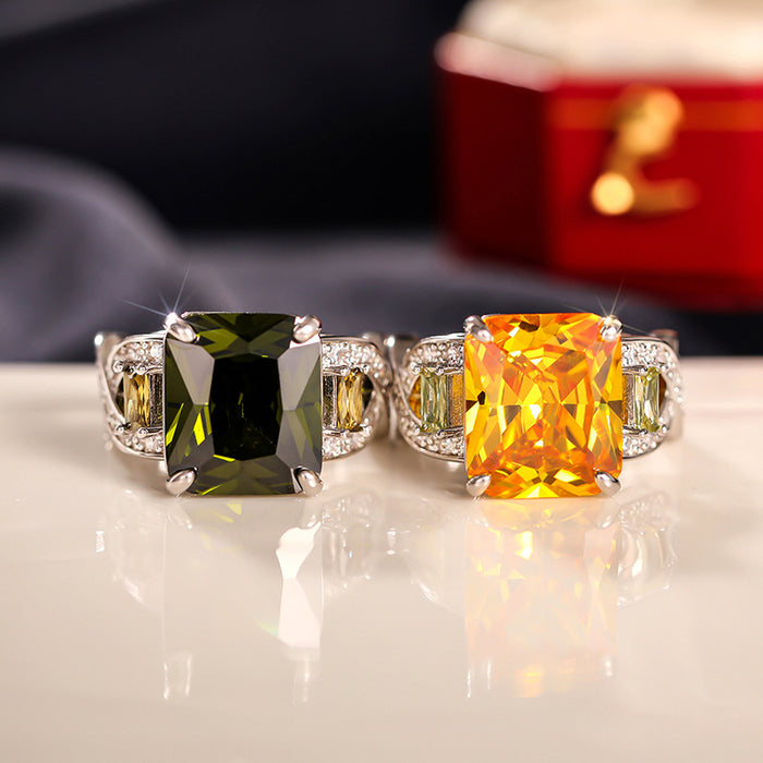 women's high-end four-claw bow single ring