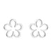 Floral Hollow Stainless Steel Stud Earrings - French-Style Vintage Jewelry - wallojewerly 