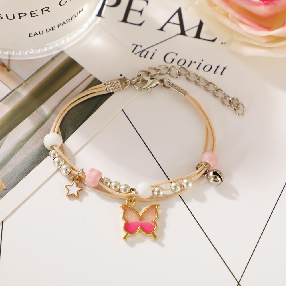 Alloy Star Shell Cactus Ceramic Couple Bracelet - wallojewerly 