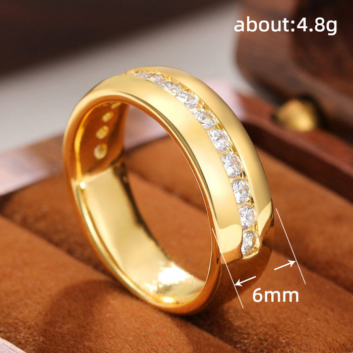 Juego de tres anillos de compromiso para hombre con circonitas marquesinas con microincrustaciones