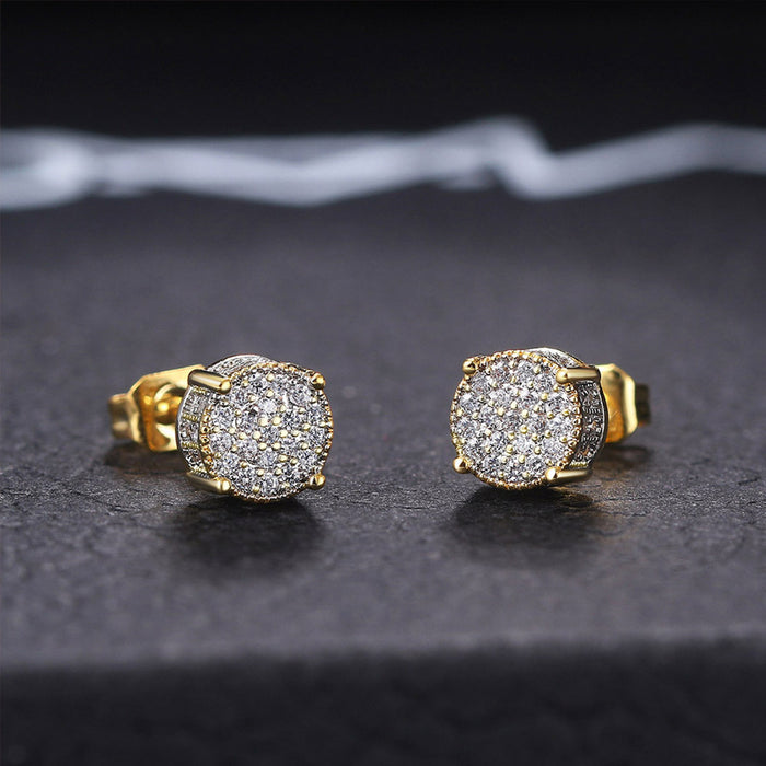 Pendientes de hip hop con diamantes para hombre