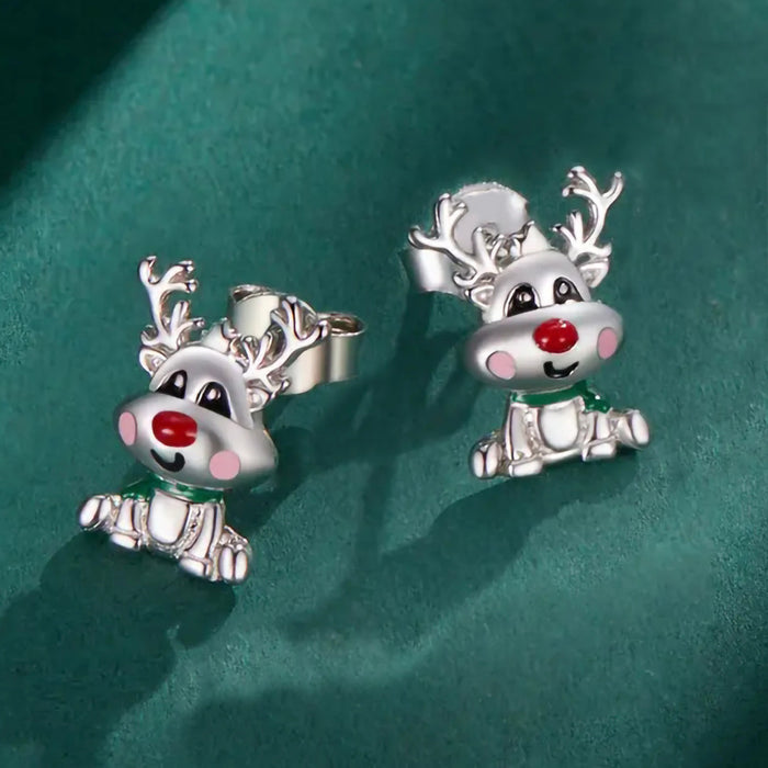 Deer earrings Christmas holiday earrings