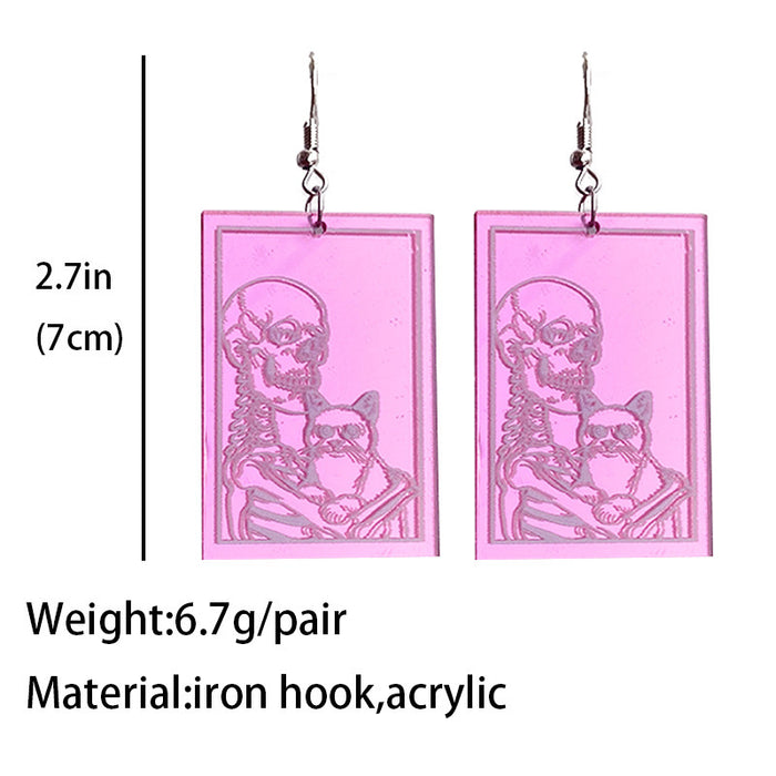 Acrylic mirror earrings