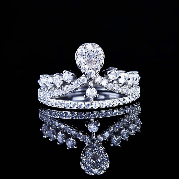 Hot selling micro diamond zircon ring