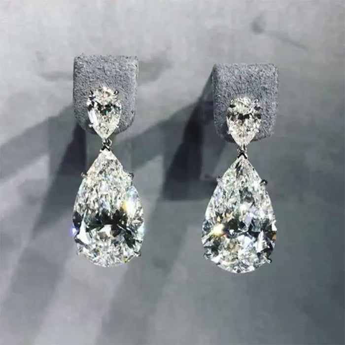 Pendientes de novia con micropavé de circonitas