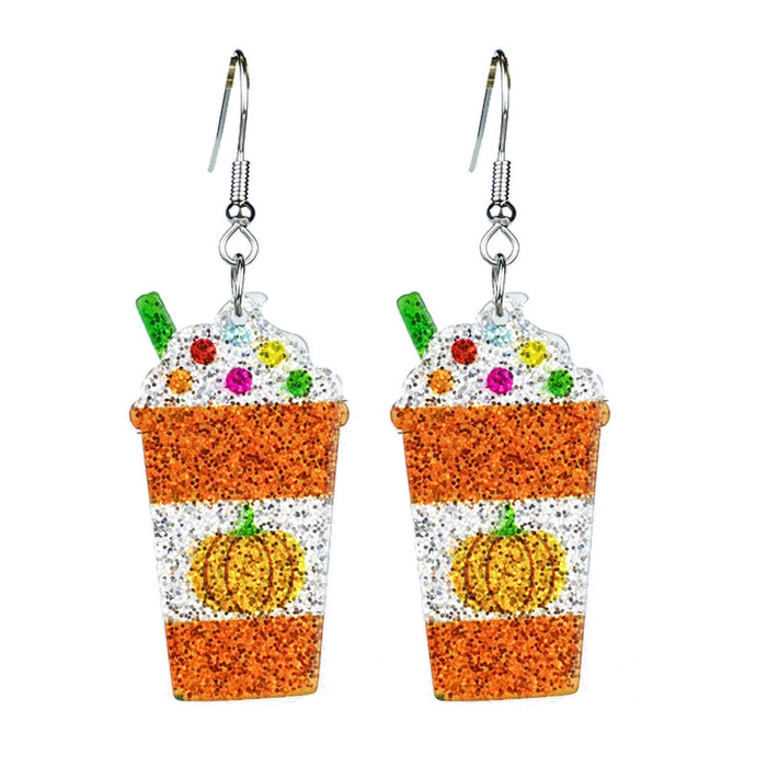 Thanksgiving Earrings with Turkey, Pumpkin Pie, and Maple Leaf Designs