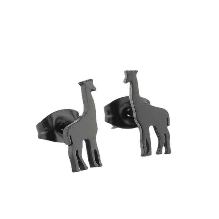 Giraffe Stainless Steel Stud Earrings - Sweet and Playful Animal Jewelry