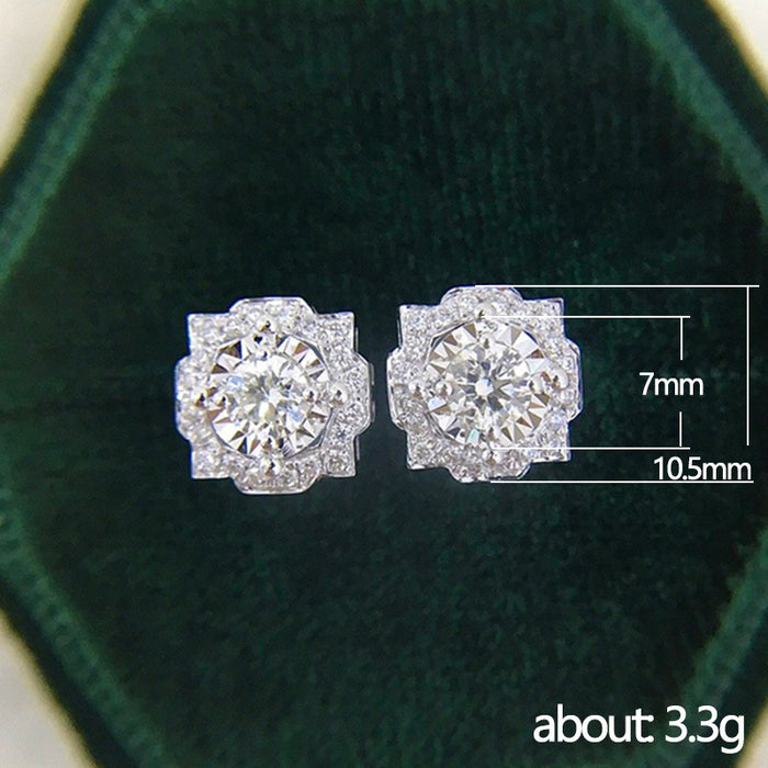 All-match crystal flower earrings exquisite earrings