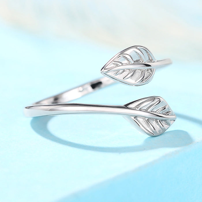 Simple leaf design single ring