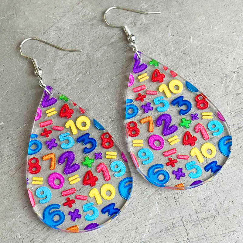 Pencil Transparent Color Acrylic Earrings - wallojewerly 