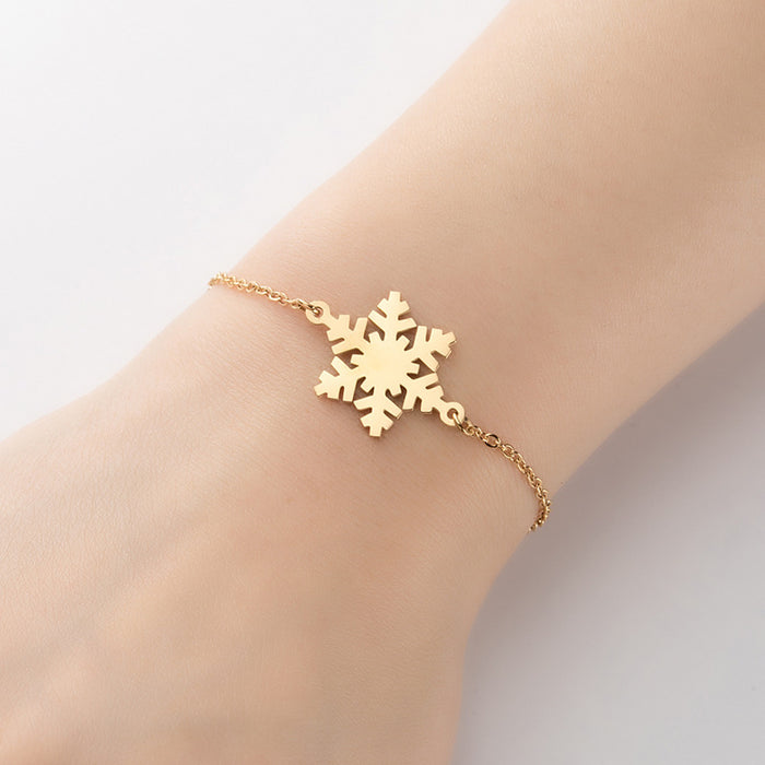 Christmas snowflake pendant bracelet, winter all-match personality jewelry wholesale