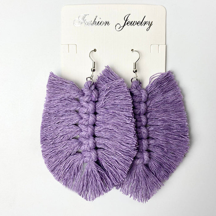 Handwoven Bohemian Tassel Earrings for Simple Ethnic Style