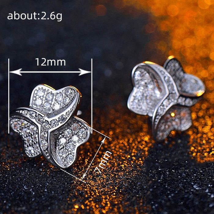 Light luxury open heart-shaped ring, cross ring for men and women