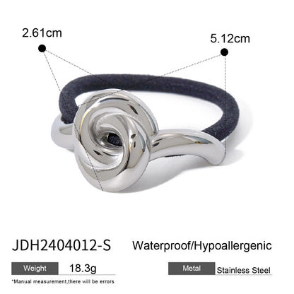 Stainless Steel Hair Tie - High-End Metal Elastic Band for Ponytails