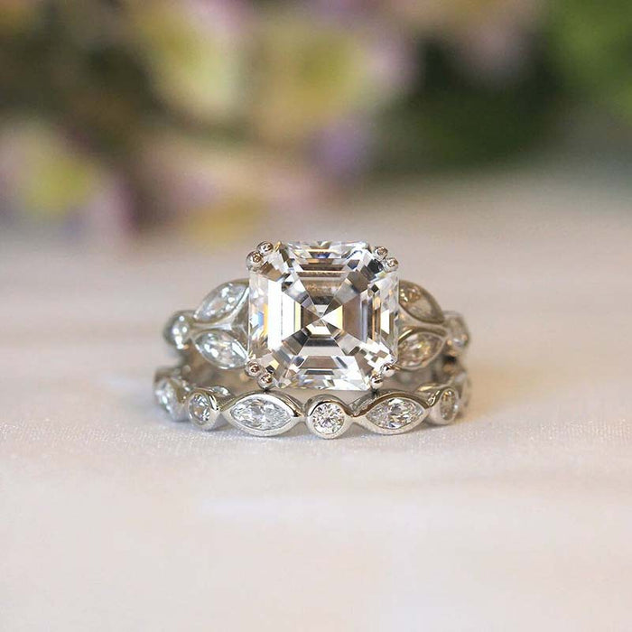 Leaf horse eye ring retro palace style