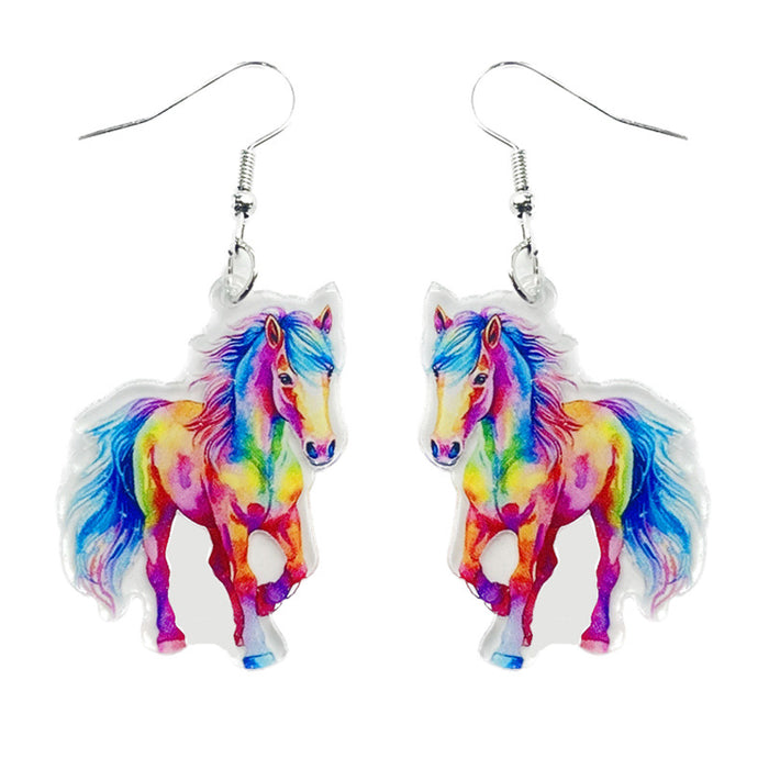 Colorful Animal Earrings with Butterfly, Rabbit, Cat, and Dog Designs