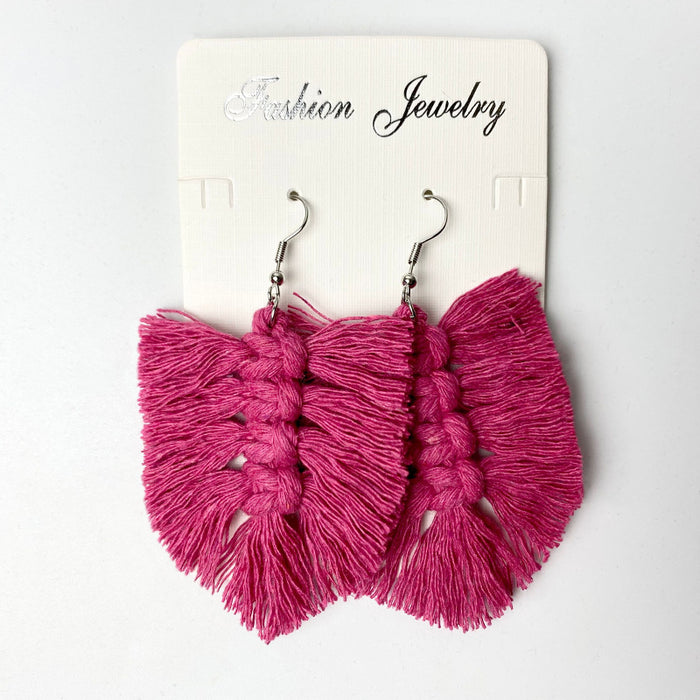 Handwoven Bohemian Tassel Earrings for Simple Ethnic Style