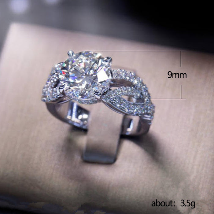 Classic Four-Prong Zirconia Engagement Ring