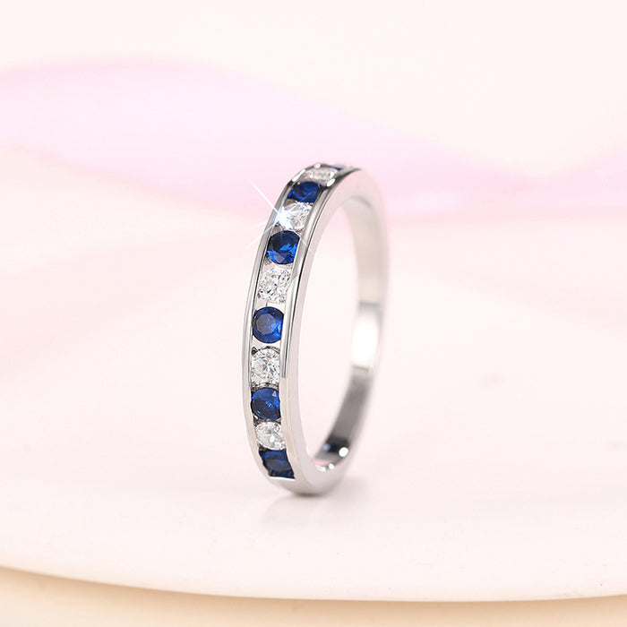 women's round zircon ring