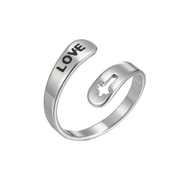 Retro open ring, fashionable stainless steel multi-layer adjustable ring wholesale