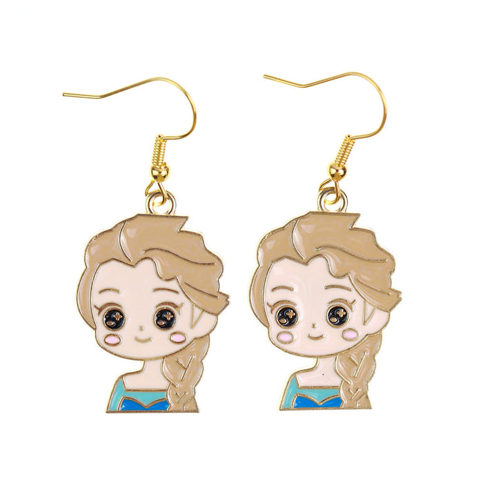 Cartoon Princess Earrings - wallojewerly 