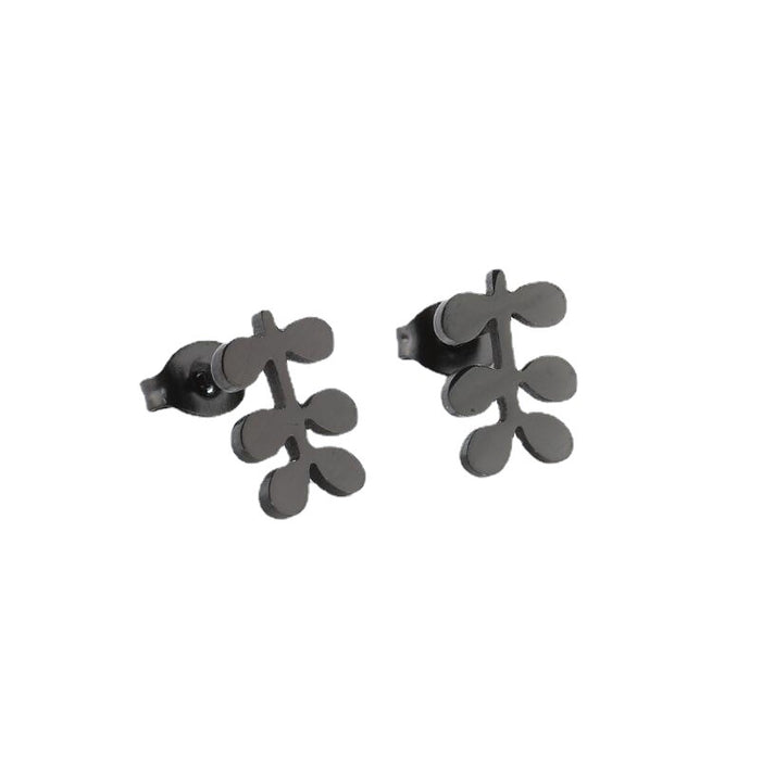 Leaf Stainless Steel Stud Earrings - Simple and Elegant Nature Jewelry