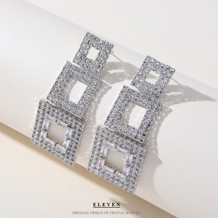 Luxury Micro Inlay Zircon Earrings - S925 Silver Tassel Dangles for a Sophisticated Look