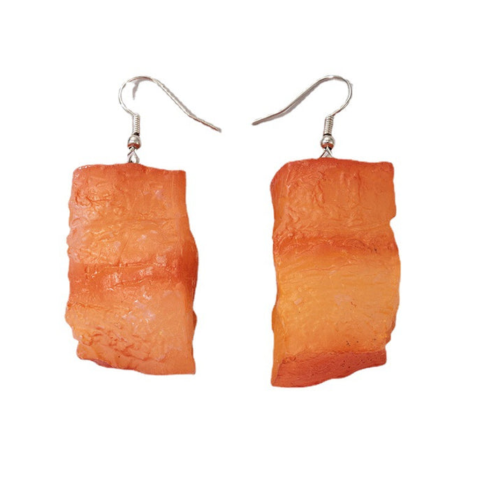 Imitation braised pork ear hooks imitation food earrings