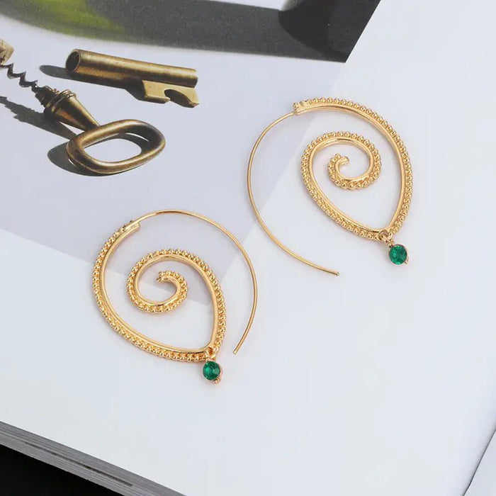 Hollow earrings personalized mosquito coil earrings