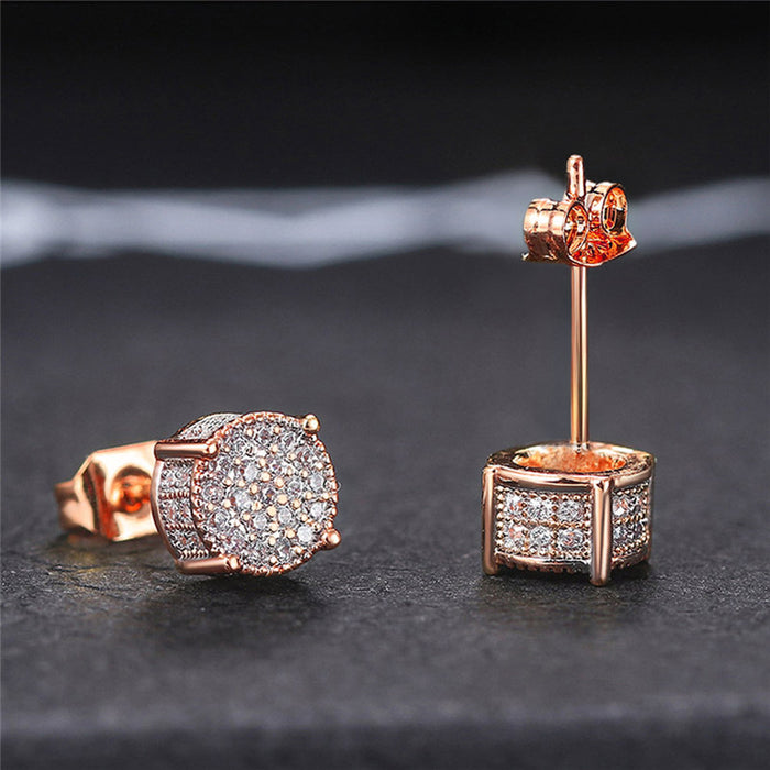 Pendientes de hip hop con diamantes para hombre