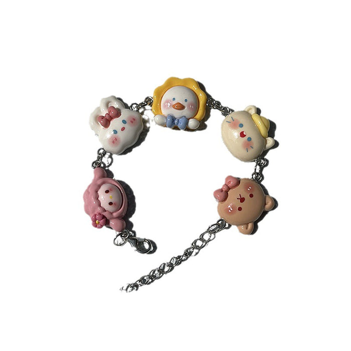 Animal rabbit acrylic bracelet children niche design