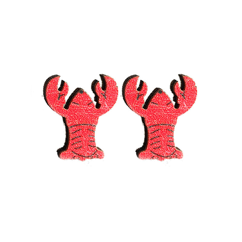Wooden red panda earrings - wallojewerly 