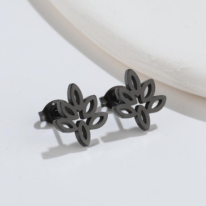 Maple Leaf Stainless Steel Stud Earrings - Simple and Stylish Nature Jewelry