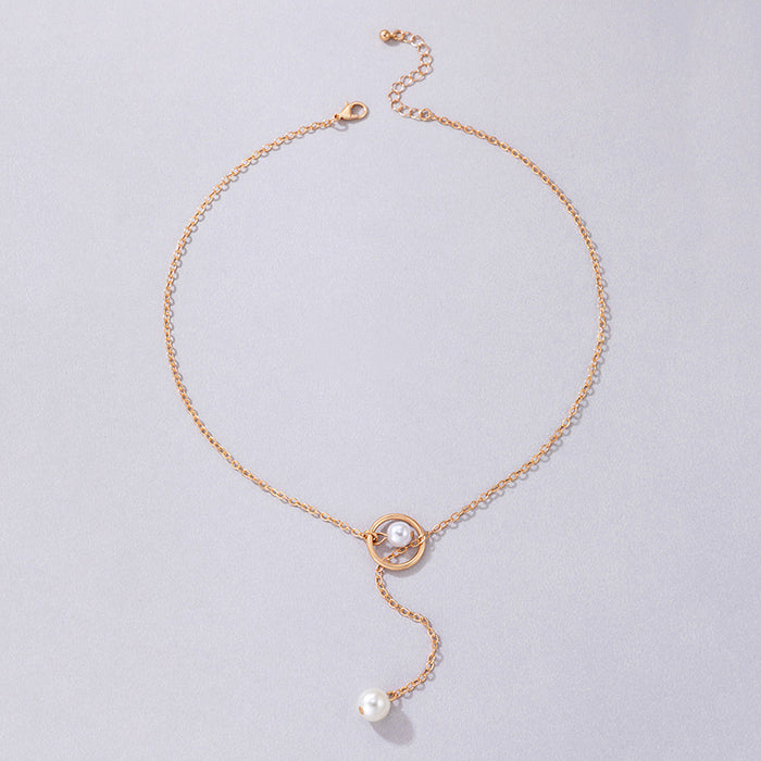 Stretch Pearl Choker Necklace - Simple and Elegant Ins-Style Design