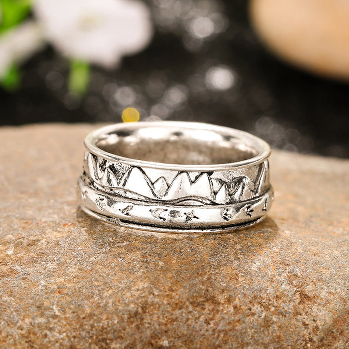 Mountains and Mountains Retro Ring Women's Atmospheric Index Finger Ring