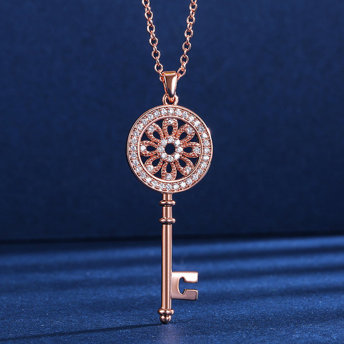 Key pendant sweater chain small fresh necklace jewelry