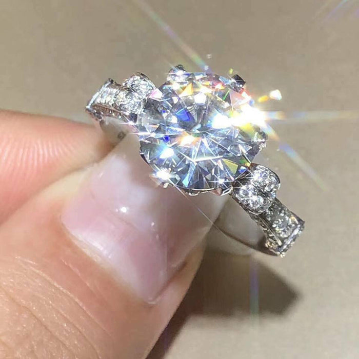 Bull head imitation moissanite ring Internet celebrity live broadcast hot female ring