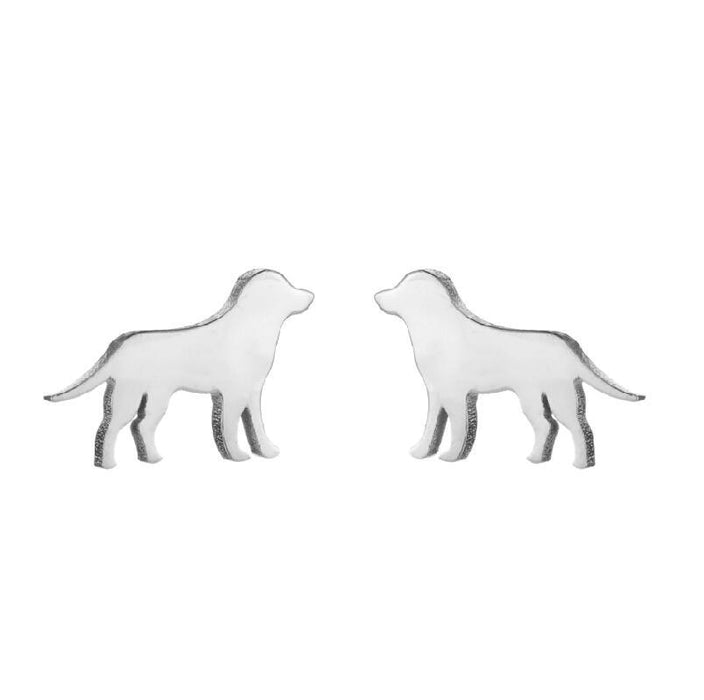 Pet Dog Stainless Steel Stud Earrings - Cute and Unique Animal Jewelry