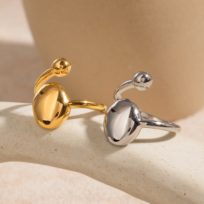 18k gold stainless steel open ring