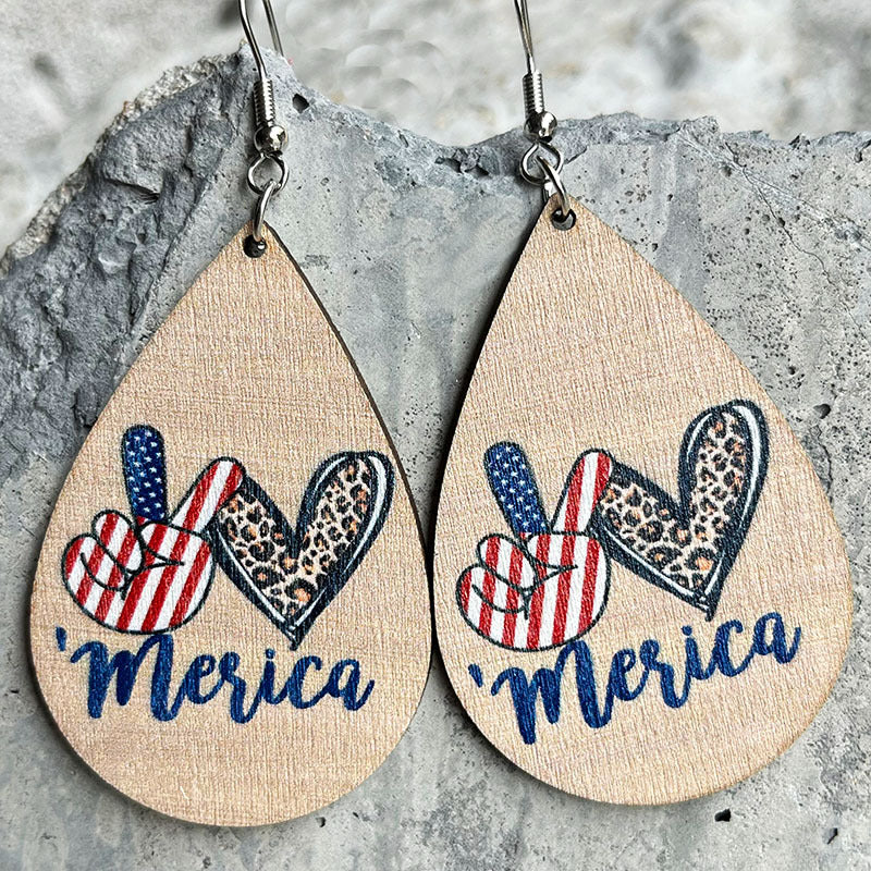 Independence Day Earrings with Western Cowboy Boots and Bullhead Designs