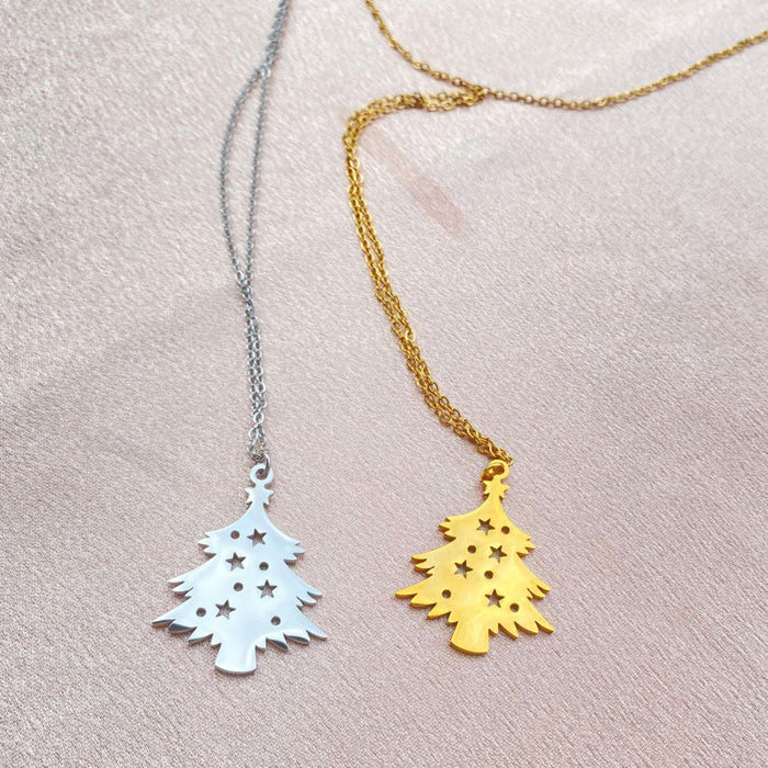 Christmas Tree Pendant Necklace - Cute and Festive Holiday Jewelry