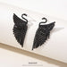 S925 silver needle-set rhinestone tassel butterfly earrings