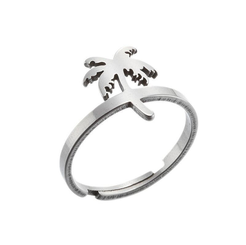 Anillo de coco creativo, anillo abierto de temperamento literario japonés y coreano al por mayor