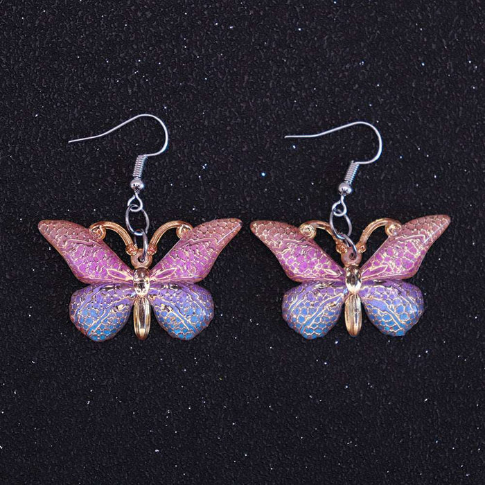 Colorful butterfly earrings