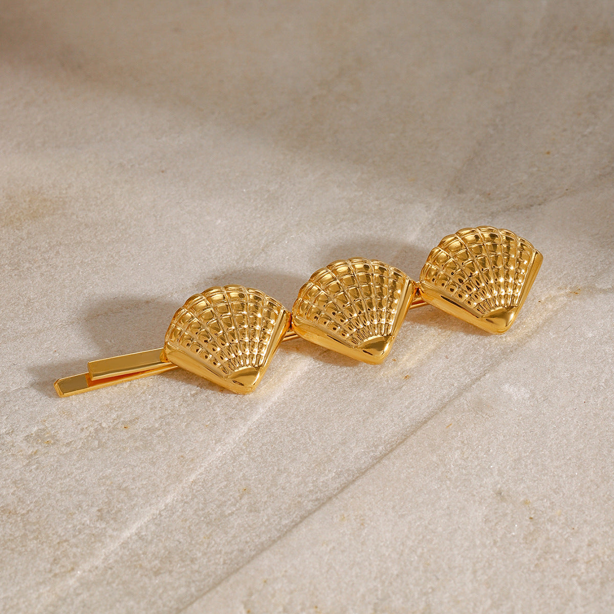 Stainless Steel Shell Hair Clip - High-End Metal Bangs and Stray Hair Clip