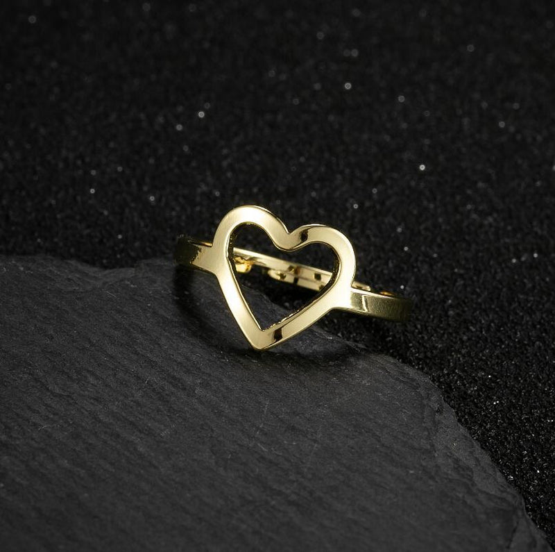 Fashionable and simple stainless steel geometric ring, star and moon open ring wholesale - wallojewerly 
