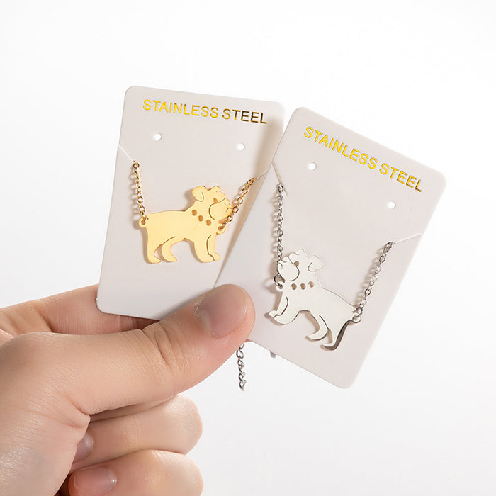 Cute small animal pendant bracelet, pug 18K gold electroplated bracelet cross-border wholesale