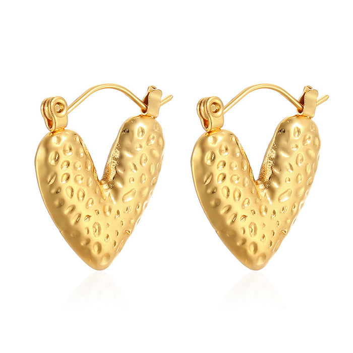 Liquid love earrings, 18K gold personalized stainless steel earrings wholesale