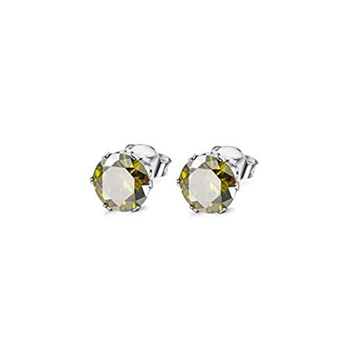 Six-claw colorful zircon earrings for men and women